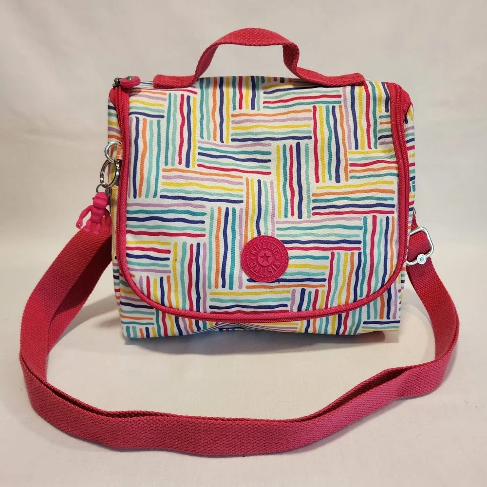 Kipling Kichirou Insulated Crossbody With Handle Lunch Bag Multicolor Stripes‎